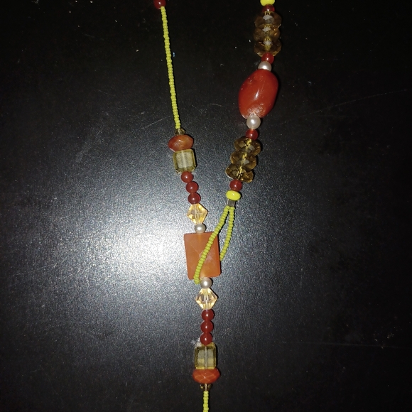 Genuine Gemstone Lariate Necklace - Picture 4 of 5